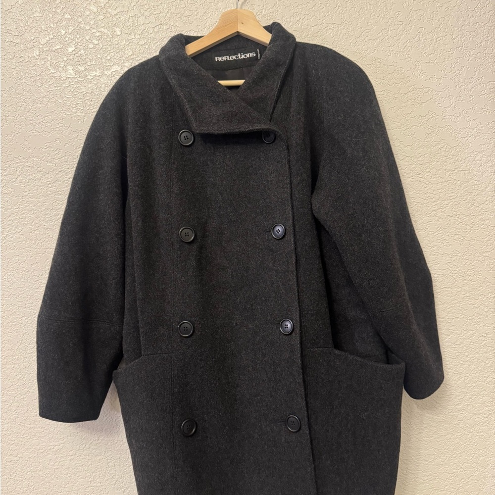 Dark Gray Double-Breasted Coat